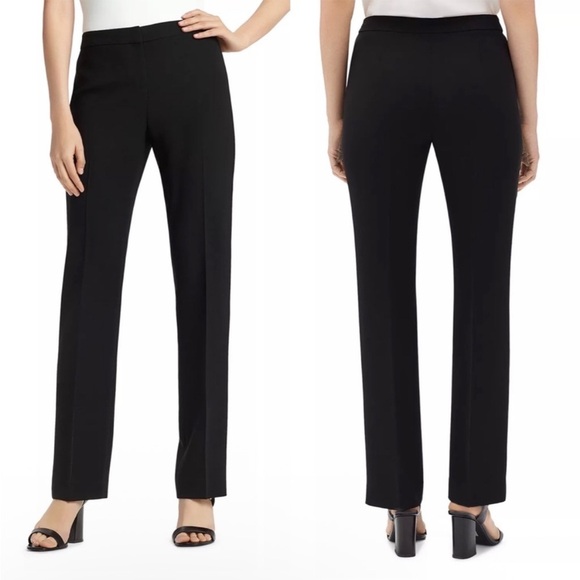 Lafayette 148 New York Barrow Black Pants wool size 4 - Picture 1 of 13